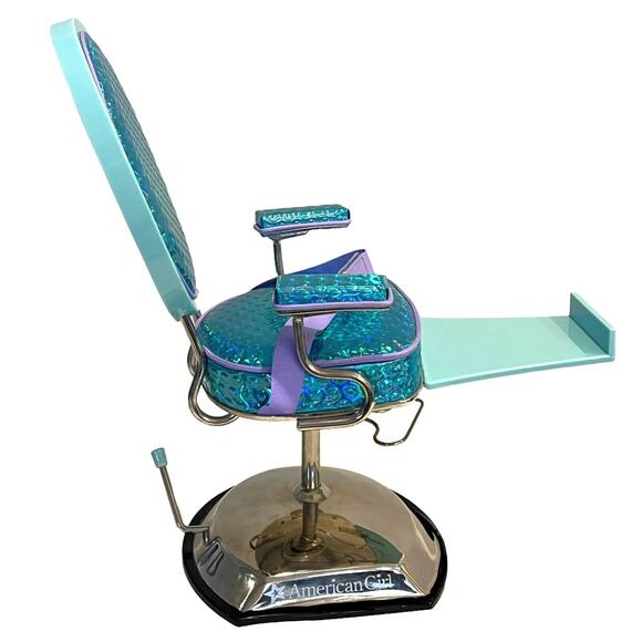 American Girl Doll HAIR STYLING SALON CHAIR Recliner Spa Accessory Iridescent - Picture 8 of 10